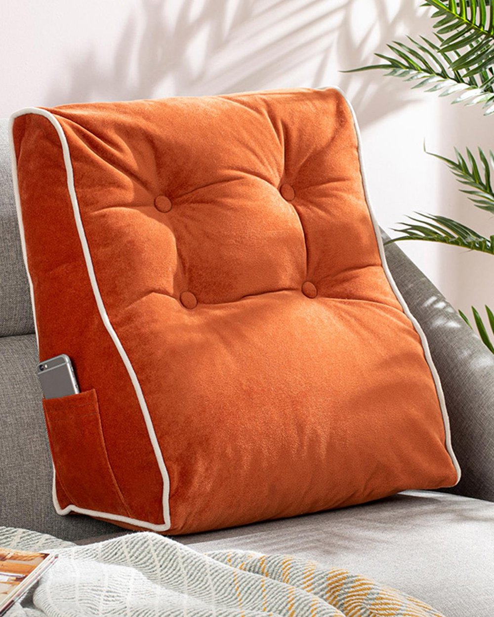 İlda Velvet Cushion 45x25x50 cm Brick Red
