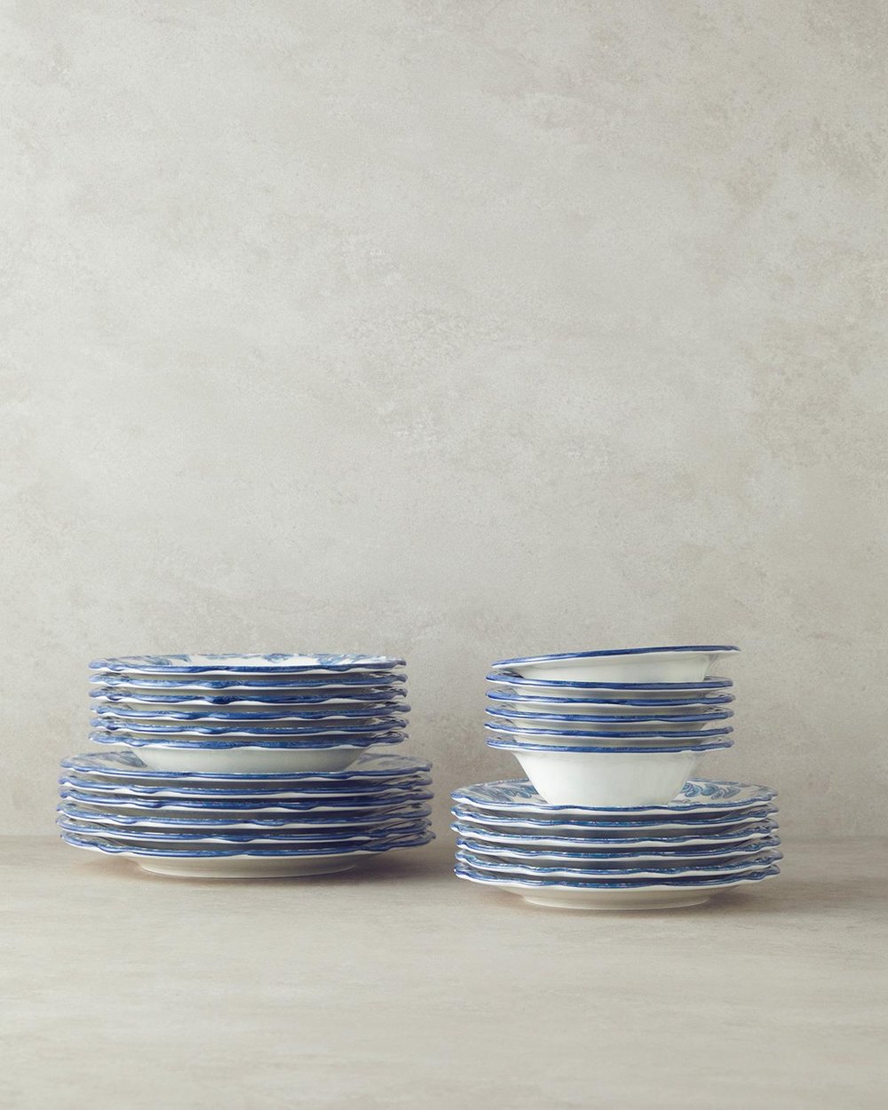 Intense Porcelain Dinner Set 24 ParÃ§a 6 kiÅilik Blue