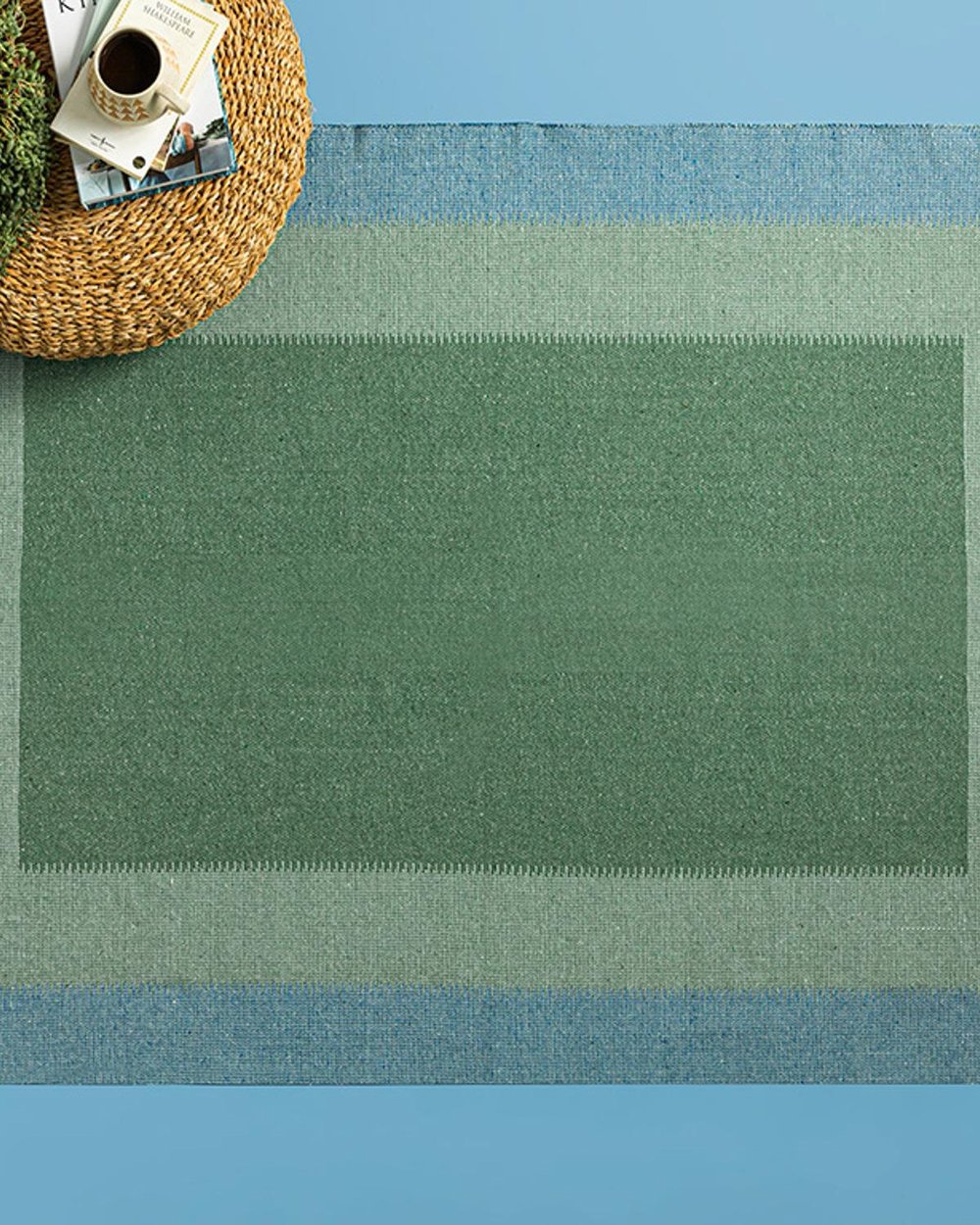 Lara Rumi Woven Rug 120x180 cm Green - Blue