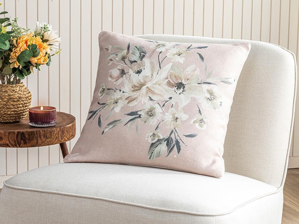 Lerna Printed Cover Throw Pillows 45x45 cm Powder