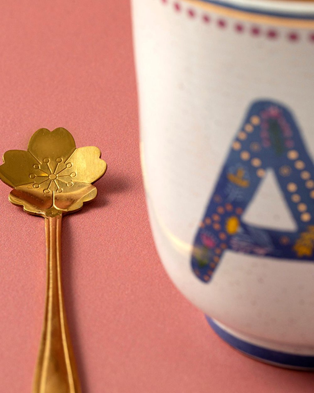 Letter A Stoneware Cup 500 ml Colorful