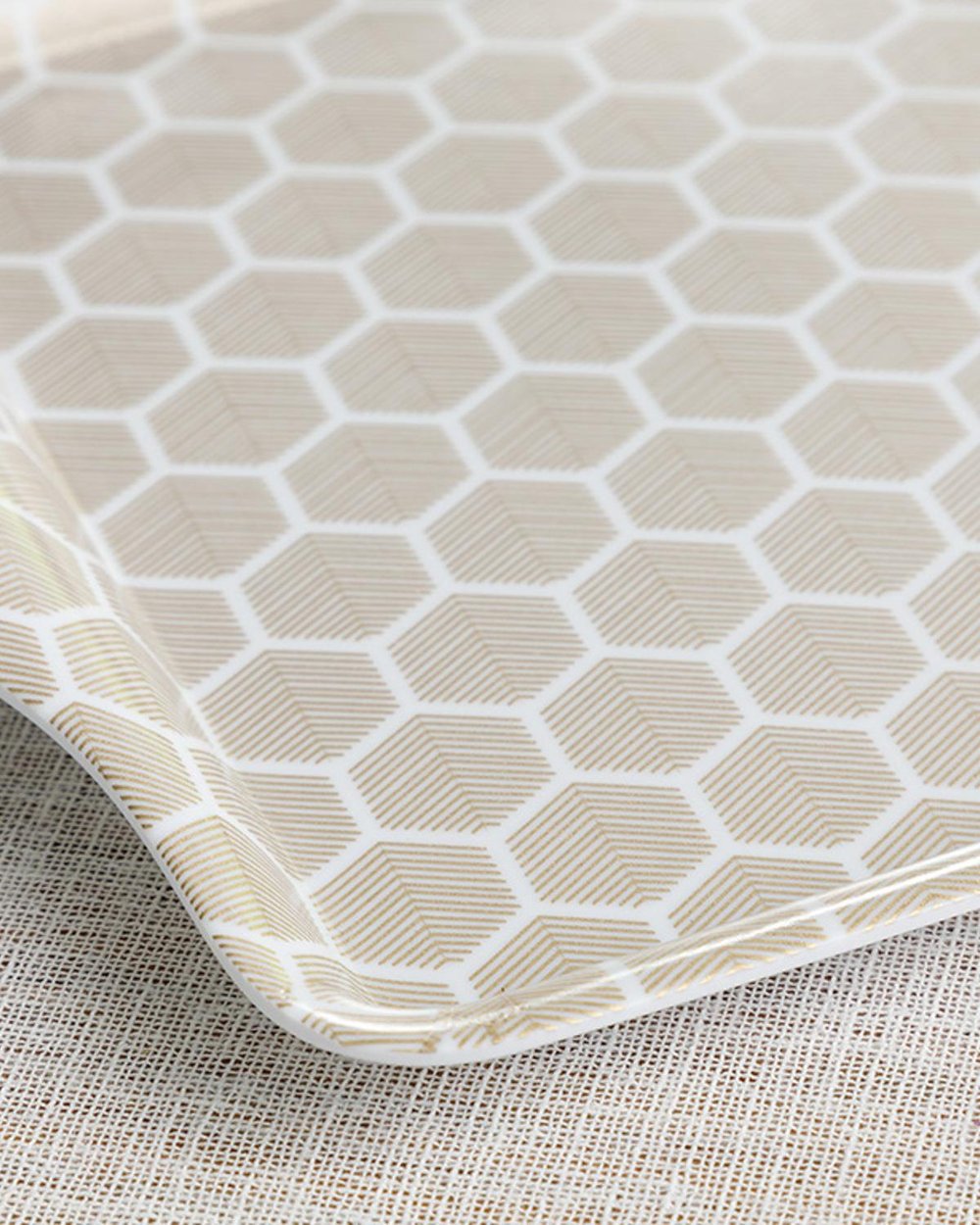 Locus Melamine Rectangular Tray 32x20 cm Gold