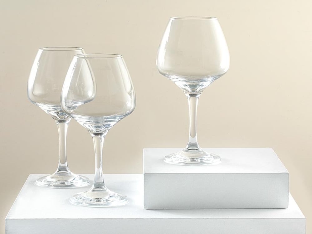 Lotus Чаша 3 Бр., Стъкло, Прозрачен, 580 Ml