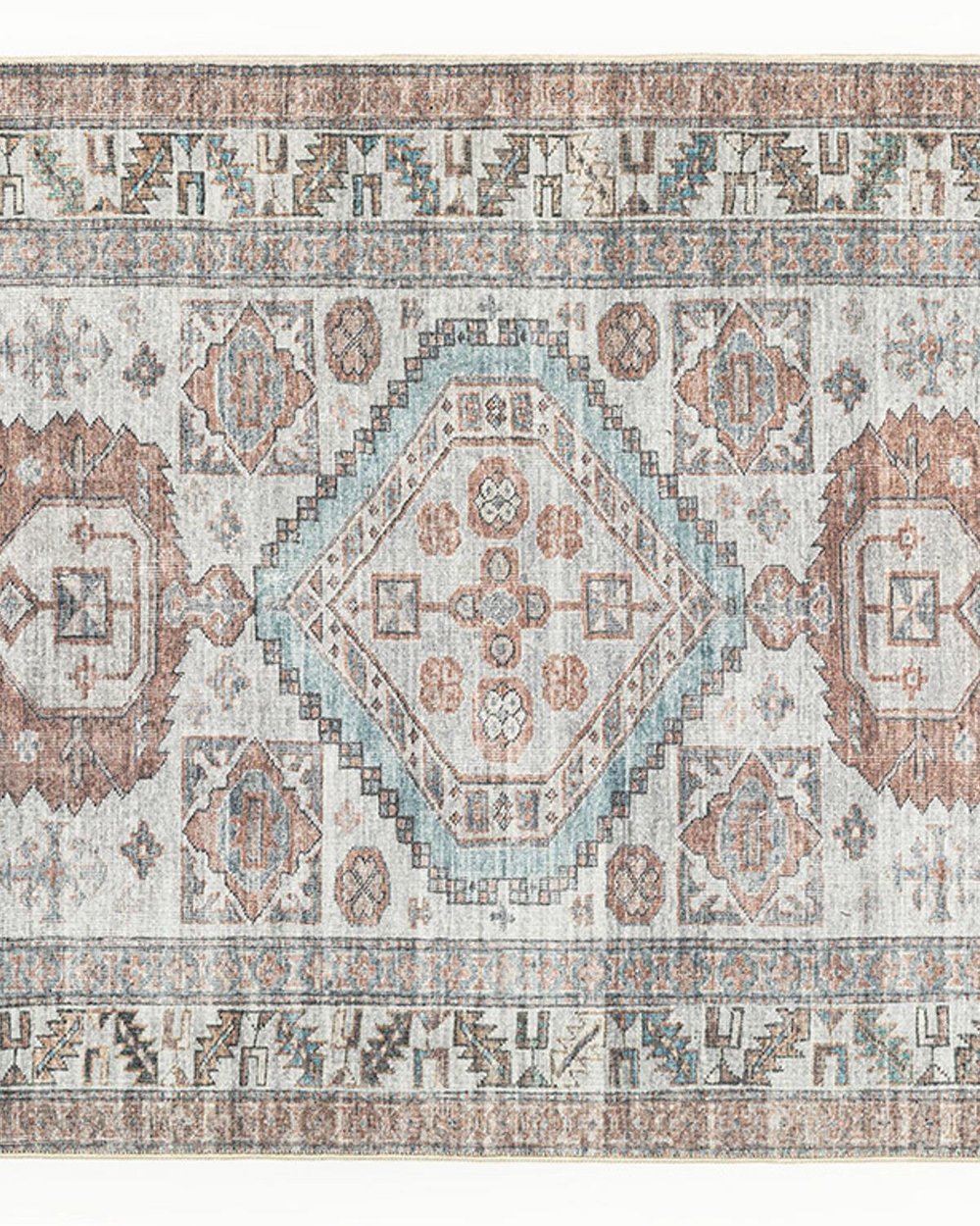Lucia Jacquard Decorative Carpet 120x180 cm White-Brown