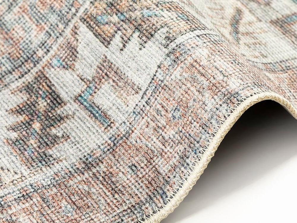 Lucia Jacquard Decorative Carpet 80x300 cm White-Brown