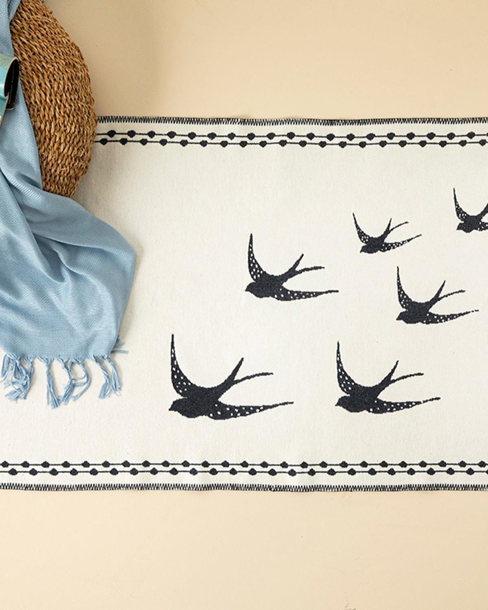 Mace Woven Rug 120x180 cm Navy Blue