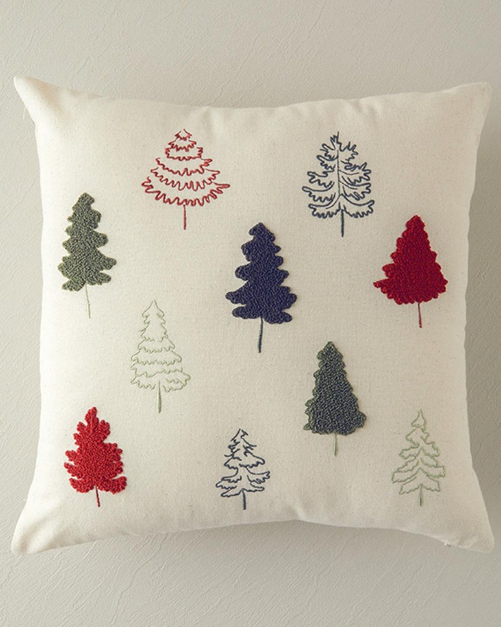 Magic Forest Калъфка Декоративн Възглавница Бродерия с перфорация 45x45 см Екрю