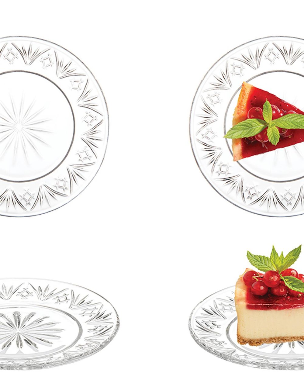 Mange Glass Dessert Plate 15 cm Transparent