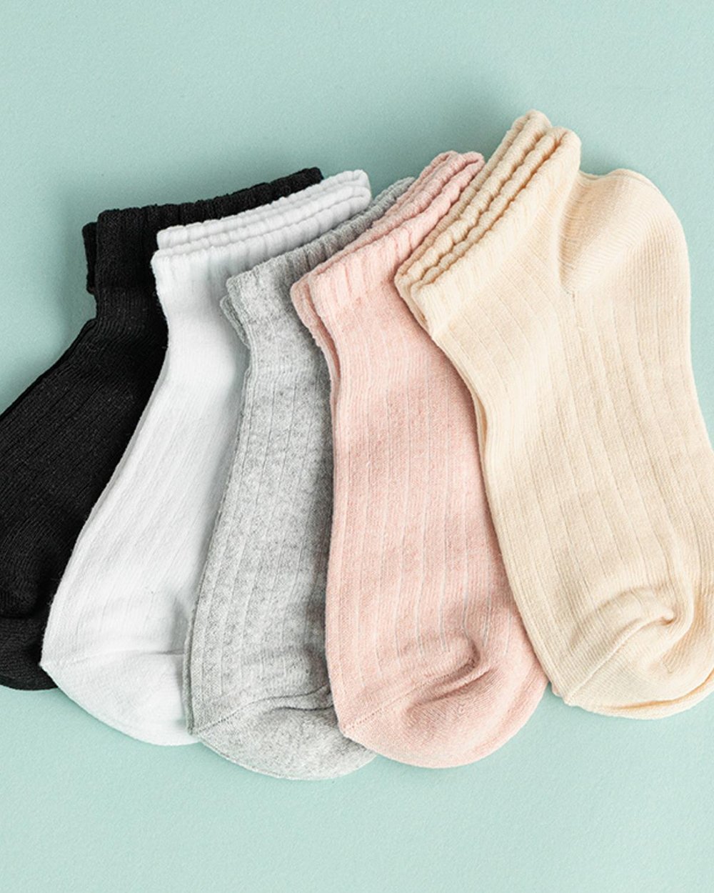 Margarida Cotton Polyester Kadın 5li 36-40 Siyah-Gri-Pembe-Pudra-Beyaz
