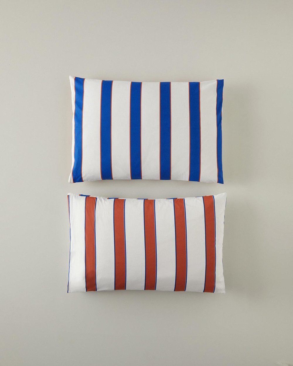 Marine Stripe Калъфка За Възглавница 2 бр. Памучен 50x70 см Морскосин - Оранжев