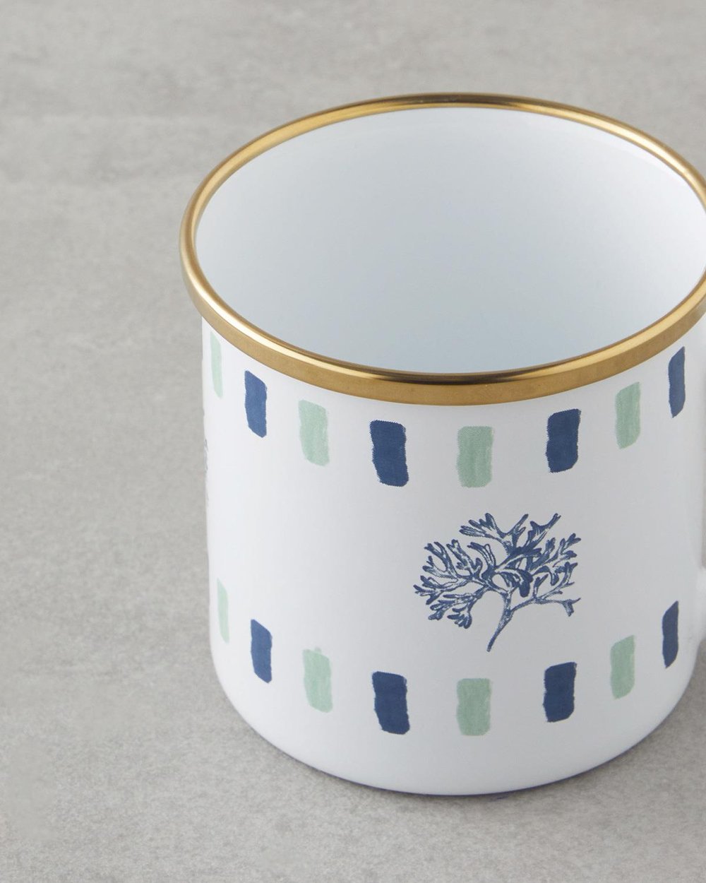 Чаша Емайлиран 350 мл.. Син - Зелен.