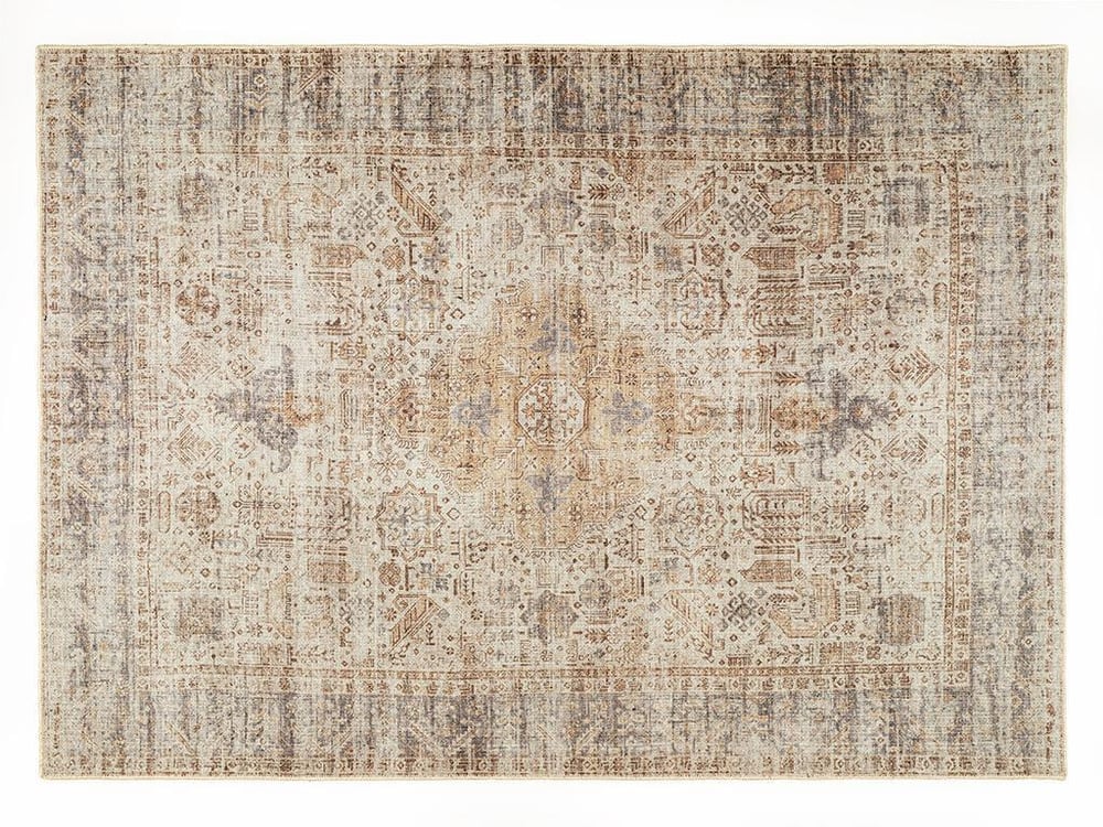 Martia Jacquard Decorative Carpet 120x180 cm Krem-Kahverengi