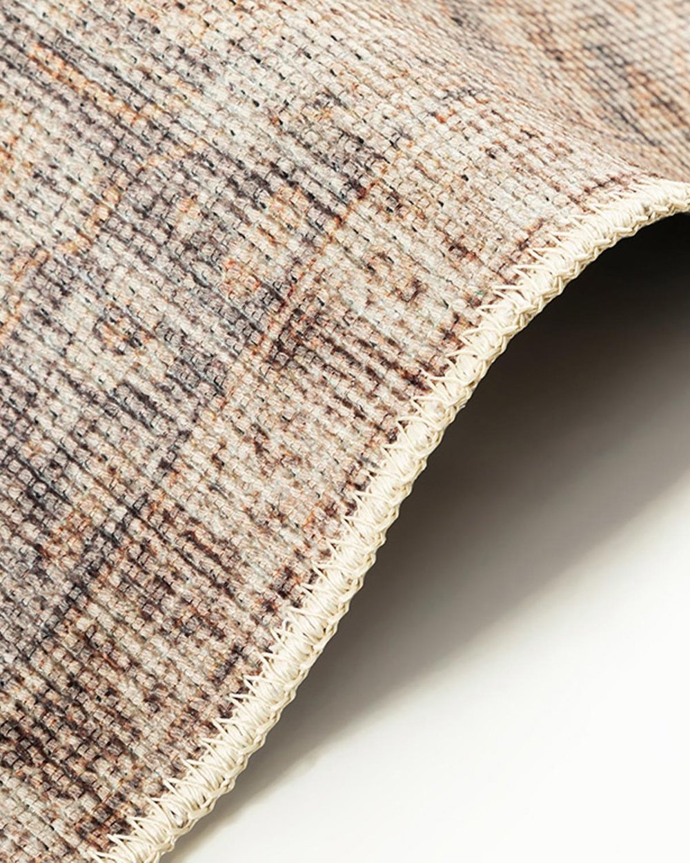 Martia Jacquard Decorative Carpet 80x150 cm Krem-Kahverengi