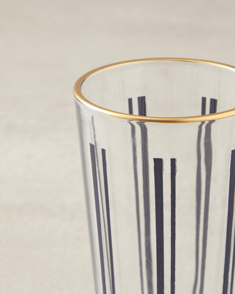 Modern Line Glass 6 Set Served with Coffee Glass 100 ml Black