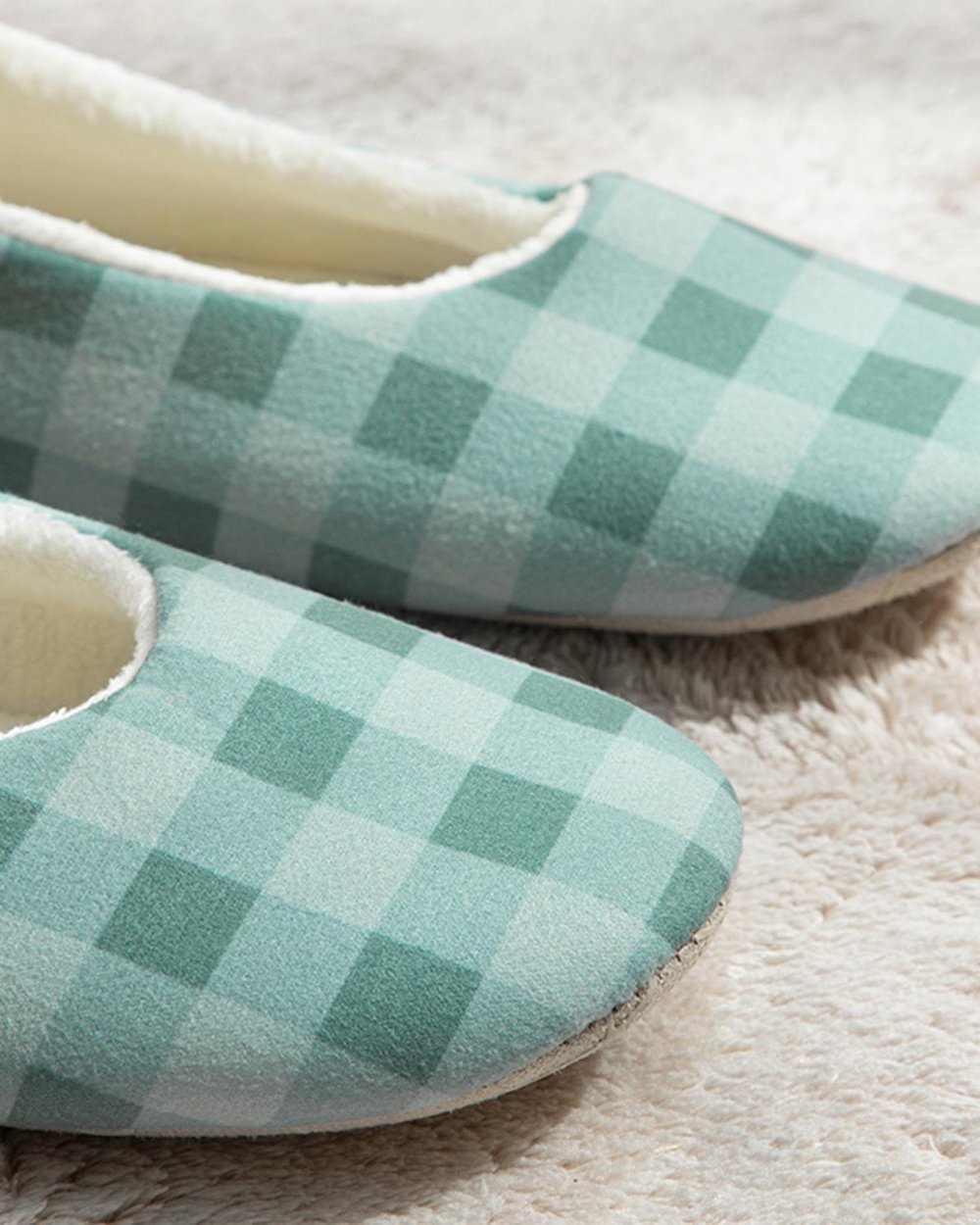 Modern Plaid Бабети За Дома Дамски, Зелено, 36