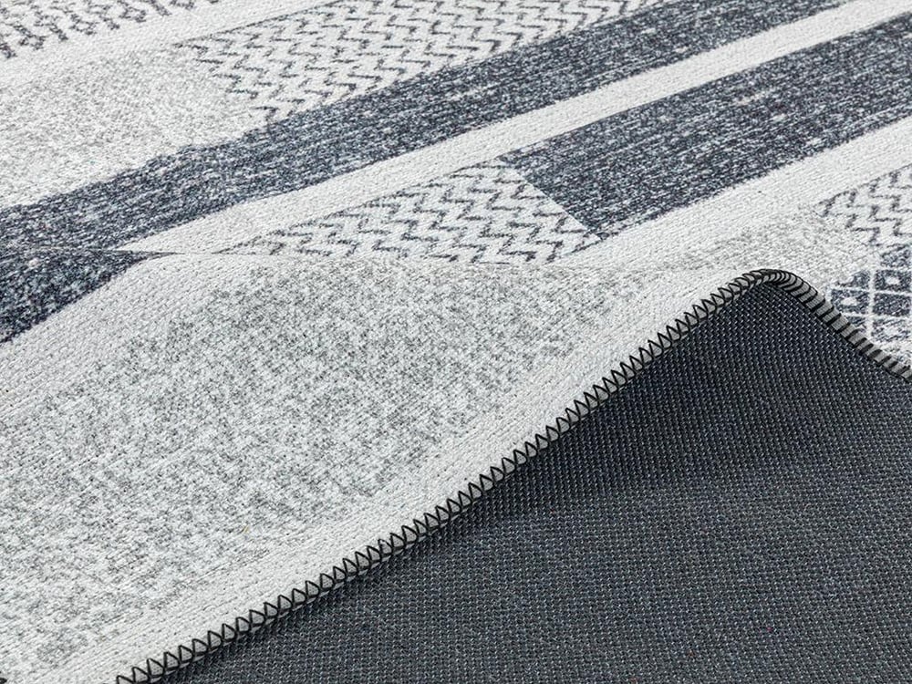 Mont Blanc Line Jacquard Decorative Carpet 120x180 cm Gray