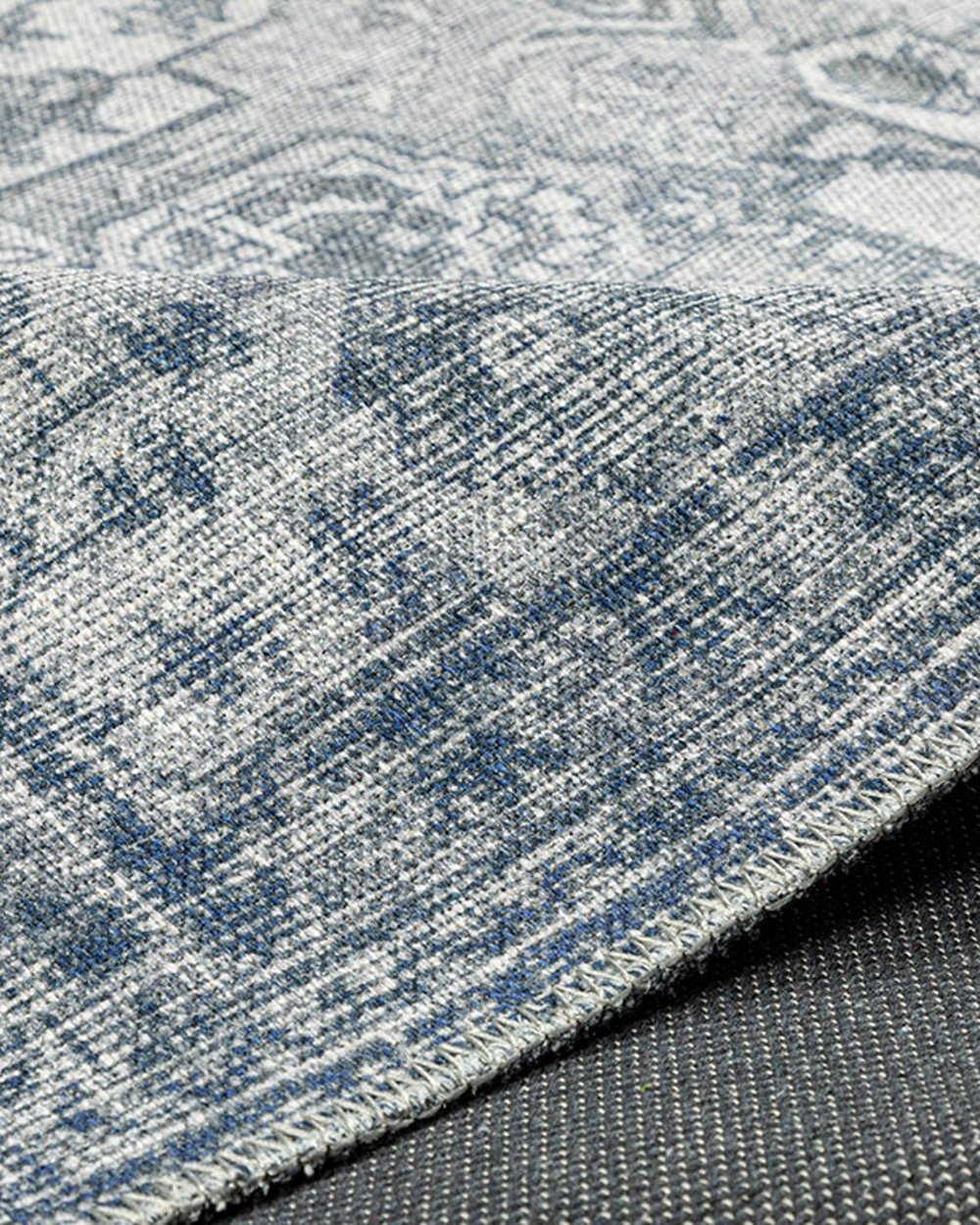 Montglam berbes Woven Chenille Decorative Carpet 77,5x150 cm Blue - Gray
