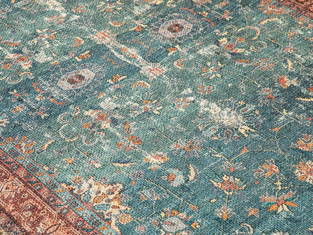 Montglam Buddy Chenille Woven Decorative Carpet 77x150 cm Blue-Brown