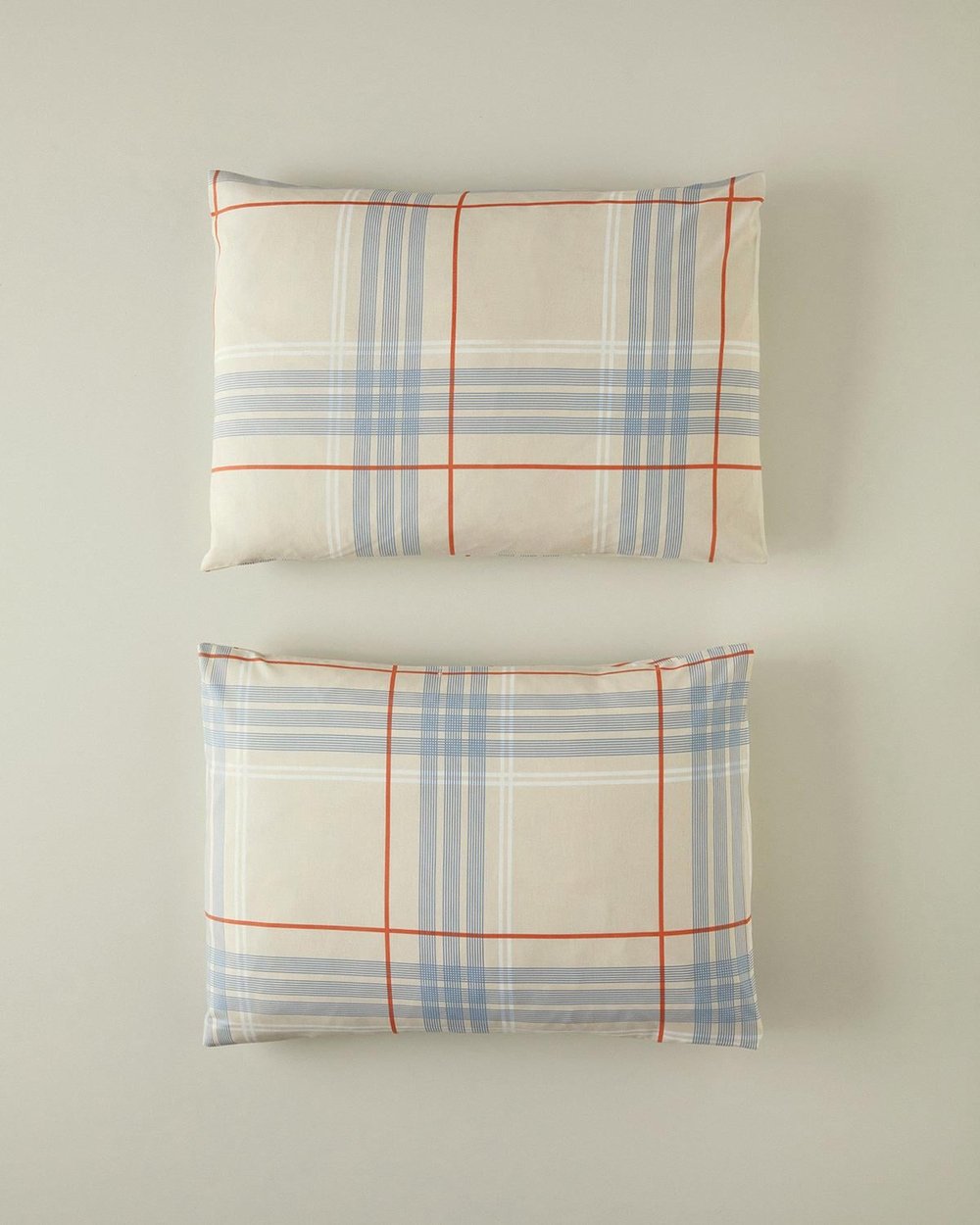 Natural Plaid Калъфка За Възглавница 2 бр. Лесно за гладене 50x70 см Бежов