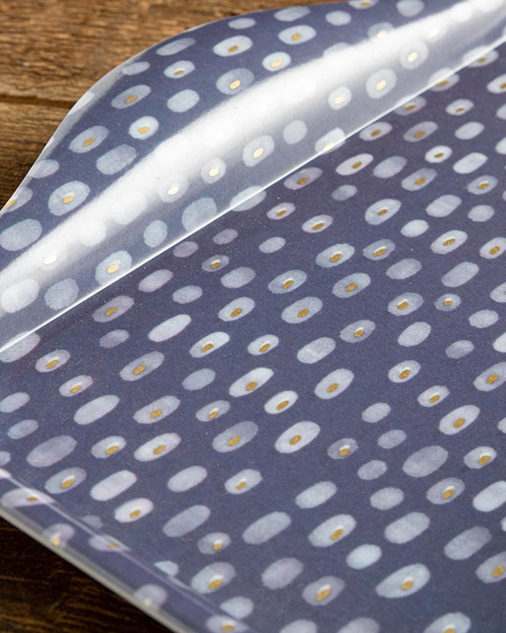 Navy Dots Melamine Tray 39x24 cm Dark Blue