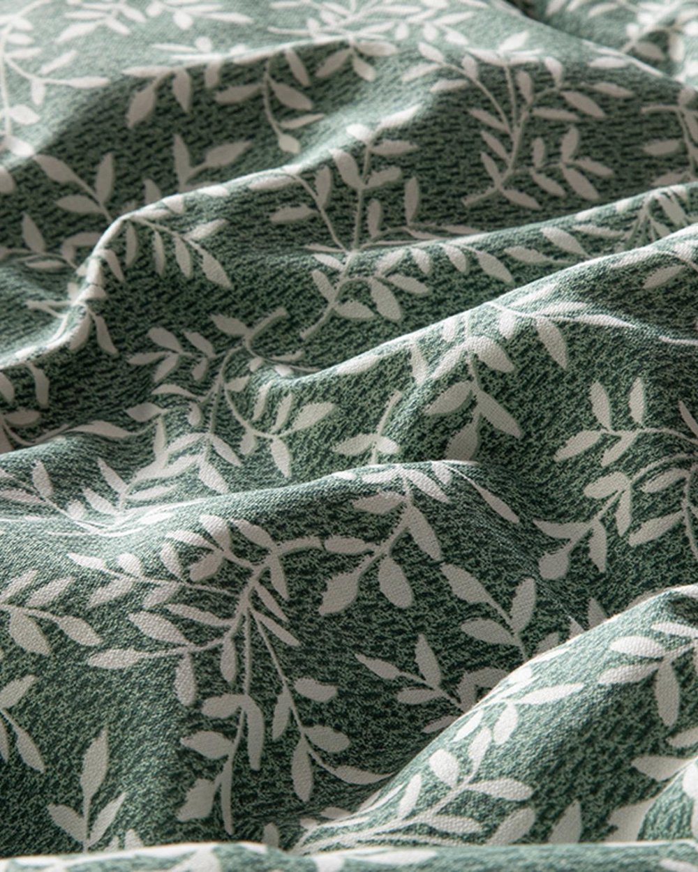 Olive Branch Canton Crepe For One Person Duvet Cover Set 160x220 cm Green