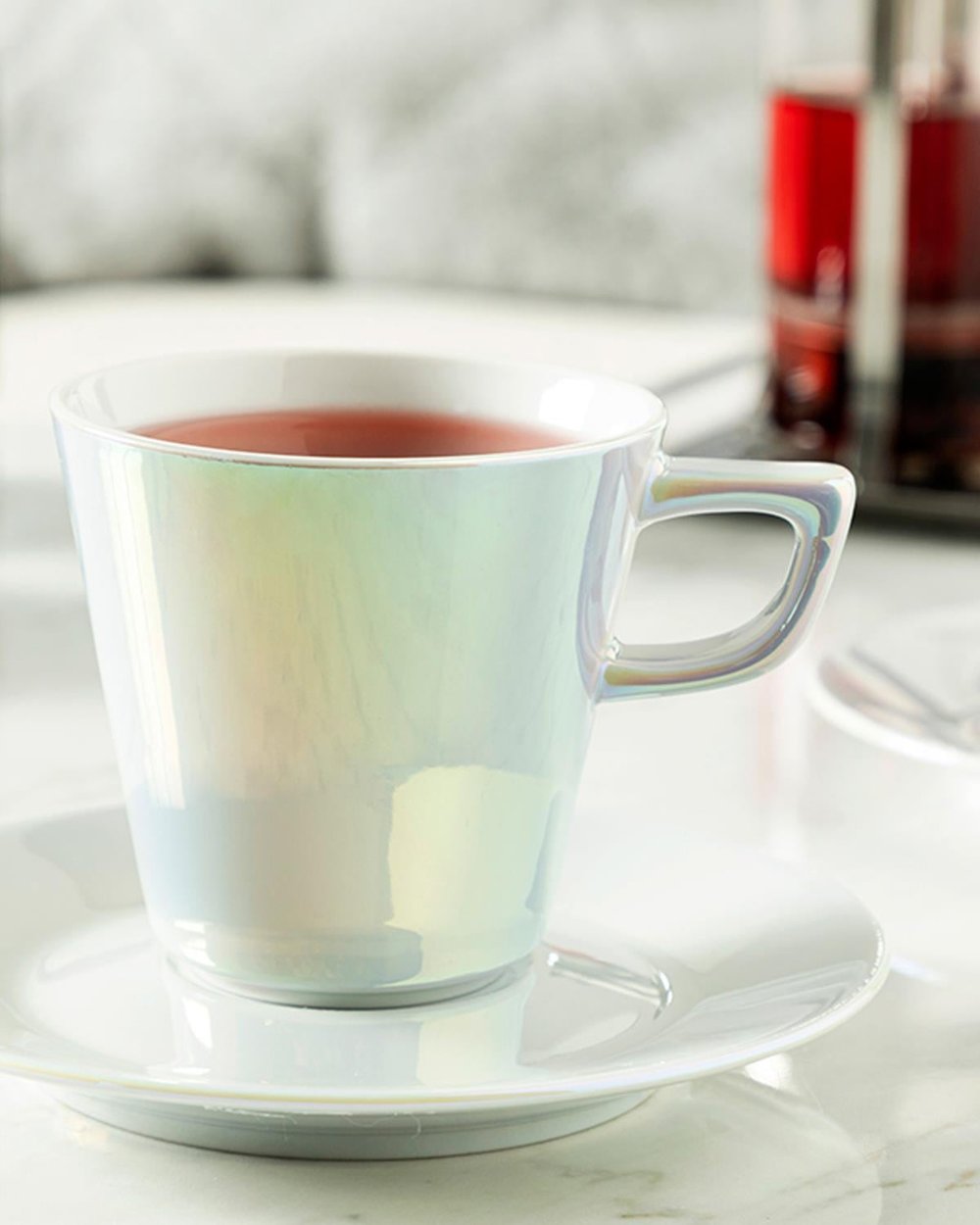 Onta Porcelain 4 Parça 2 Kişilik Tea Cup Set 180 ml Pearl