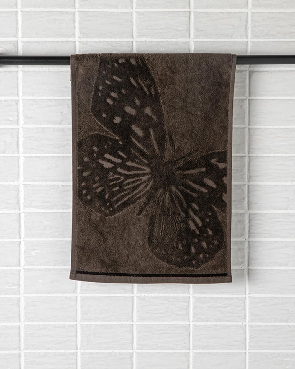 Papillion Кърпа За Ръце Жакардово кадифе 30x45 см Кафяв