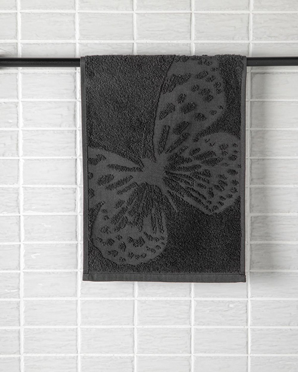 Papillion Кърпа За Ръце Жакардово кадифе 30x45 см Антрацит