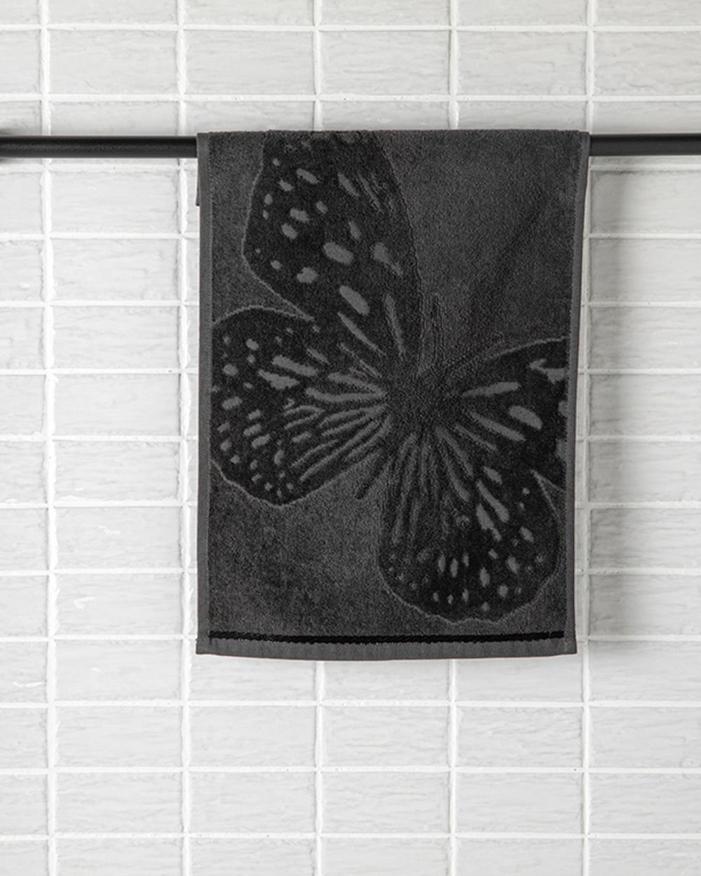 Papillion Кърпа За Ръце Жакардово кадифе 30x45 см Антрацит