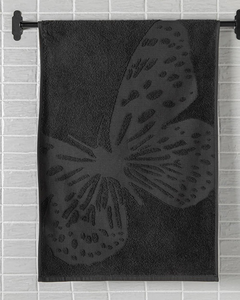 Papillion Кърпа За Лице Жакардово кадифе 50x80 см Антрацит