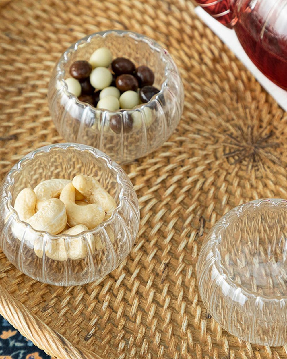 Perle Borosilicate Glass 3 Set Bowl 35 ml Transparent