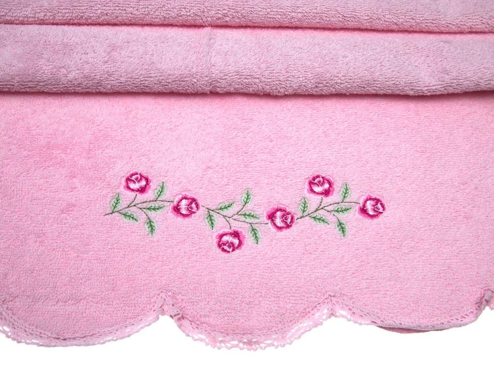 Petit Roses ХАВЛИЯ ЗА ЛИЦЕ Бродирани 50x80 cm Light Pink,