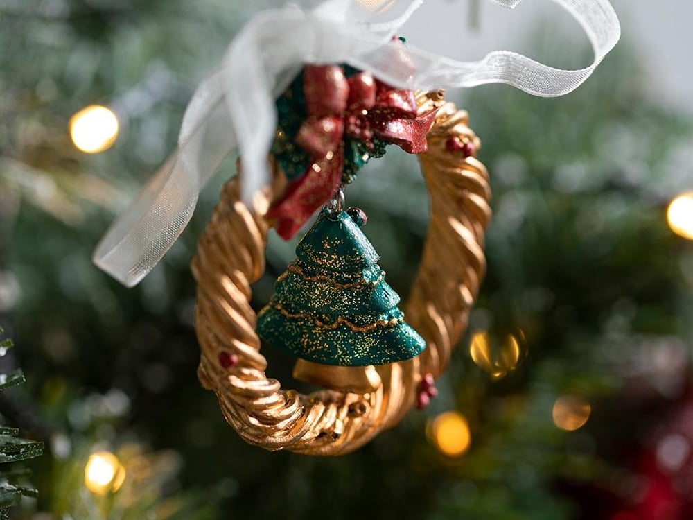 Pine Tree Висящ Аксесоар 7x9x1 см Кафяв