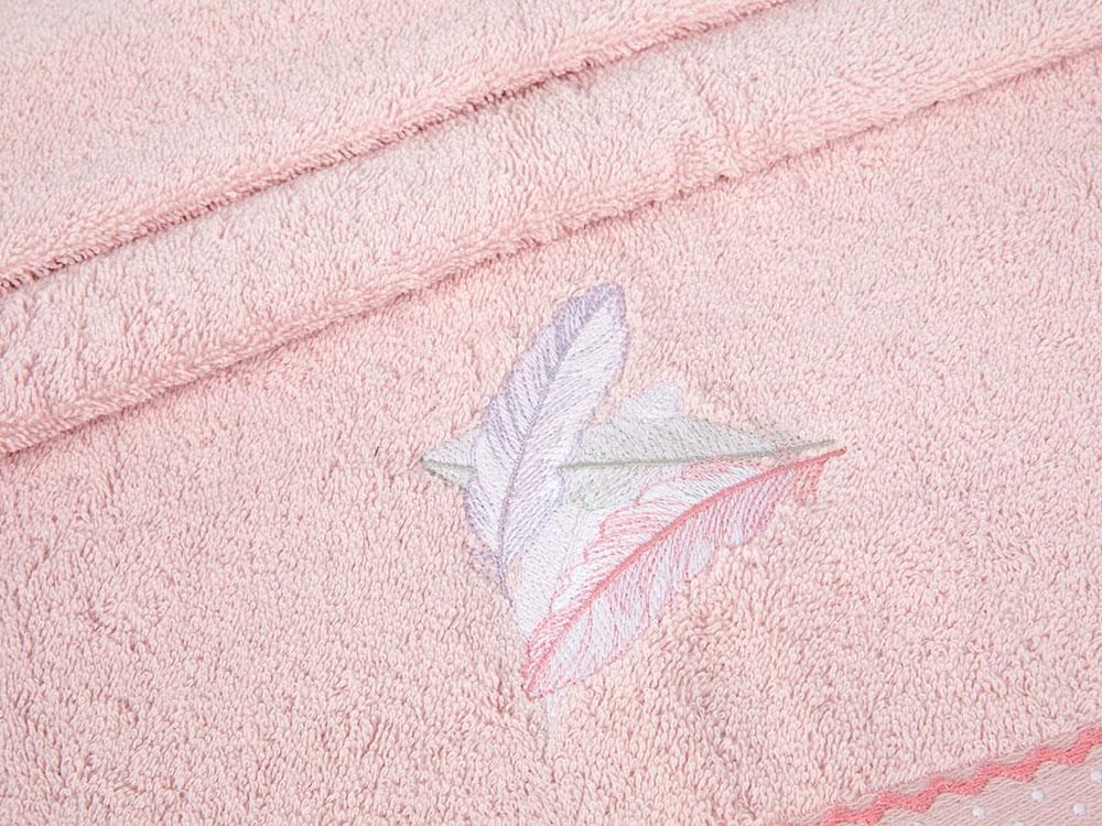 Pink Feathers ХАВЛИЯ ЗА ЛИЦЕ Бродирани 50x80 cm Pink