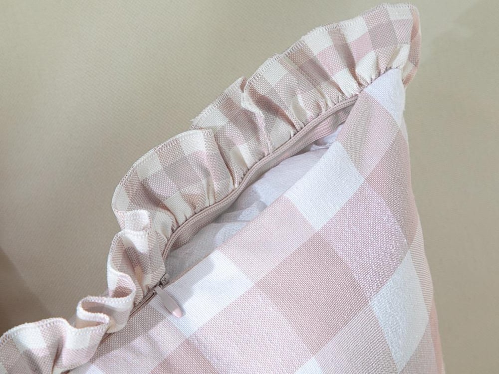 Cotton Polyester Cover Throw Pillows 45x45 cm Powder