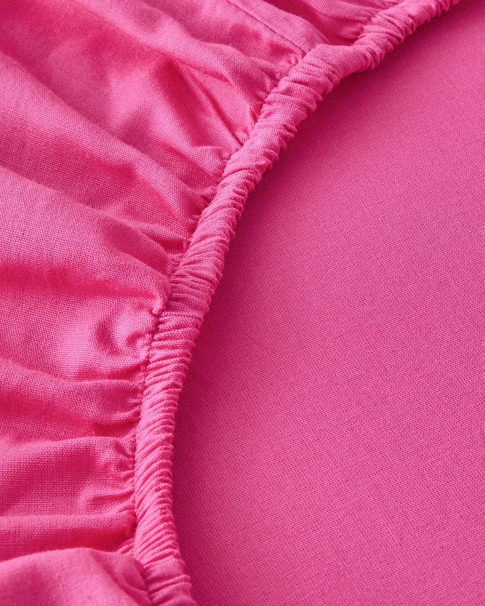 Plain КОМПЛЕКТ ЧАРШАФИ С Л За един човек Памучен 100x200 cm Тъмно розово