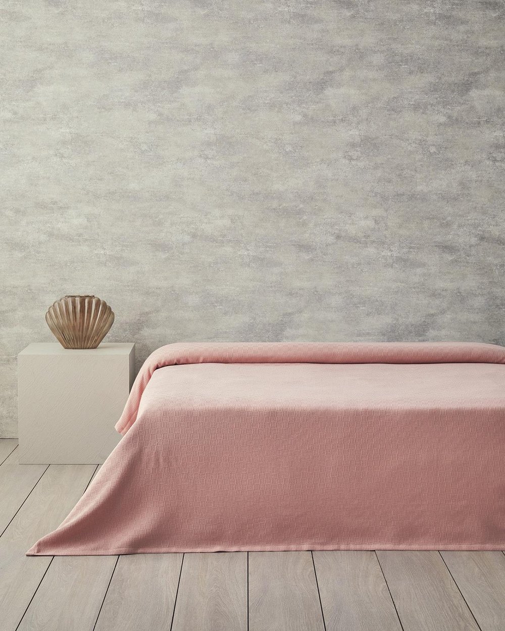 Plain Пике Единичен Размер, Памучен, Розово, 150 X 220 Cm