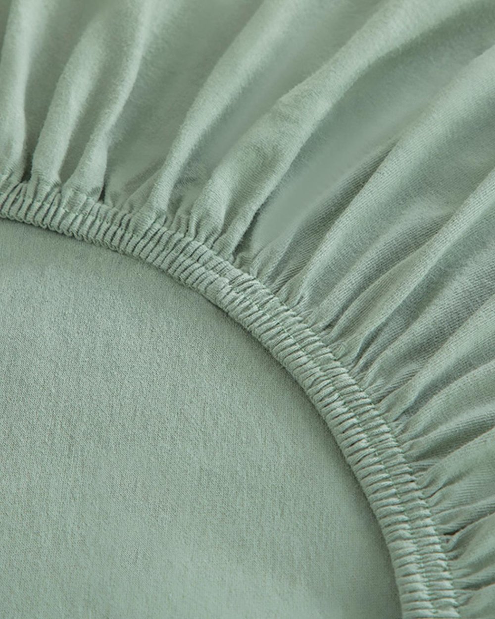 Plain Combed Cotton King Size Fitted Sheet Set 180x200 cm Dark Green.