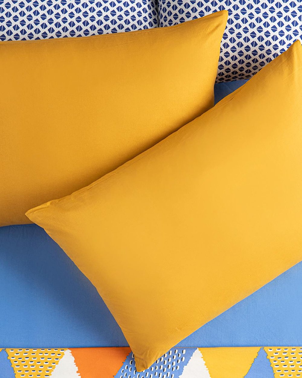 Plain Кълъфка За Възглавни 2Бр., Памучен, Горчица, 50 X 70 Cm