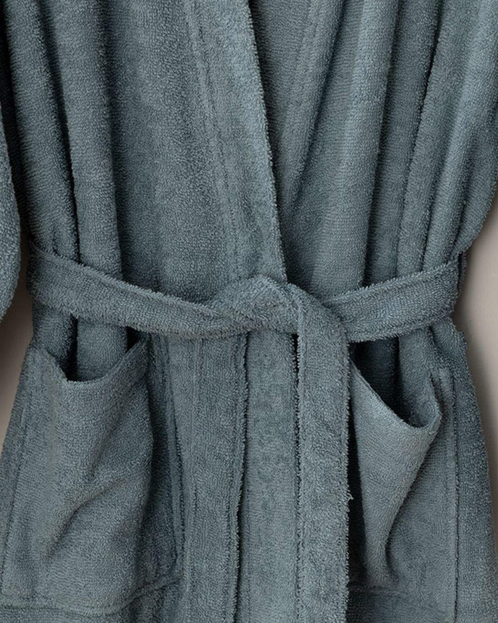 Plain Халат Комплект 2Бр., Памучен, Индиго, S-M