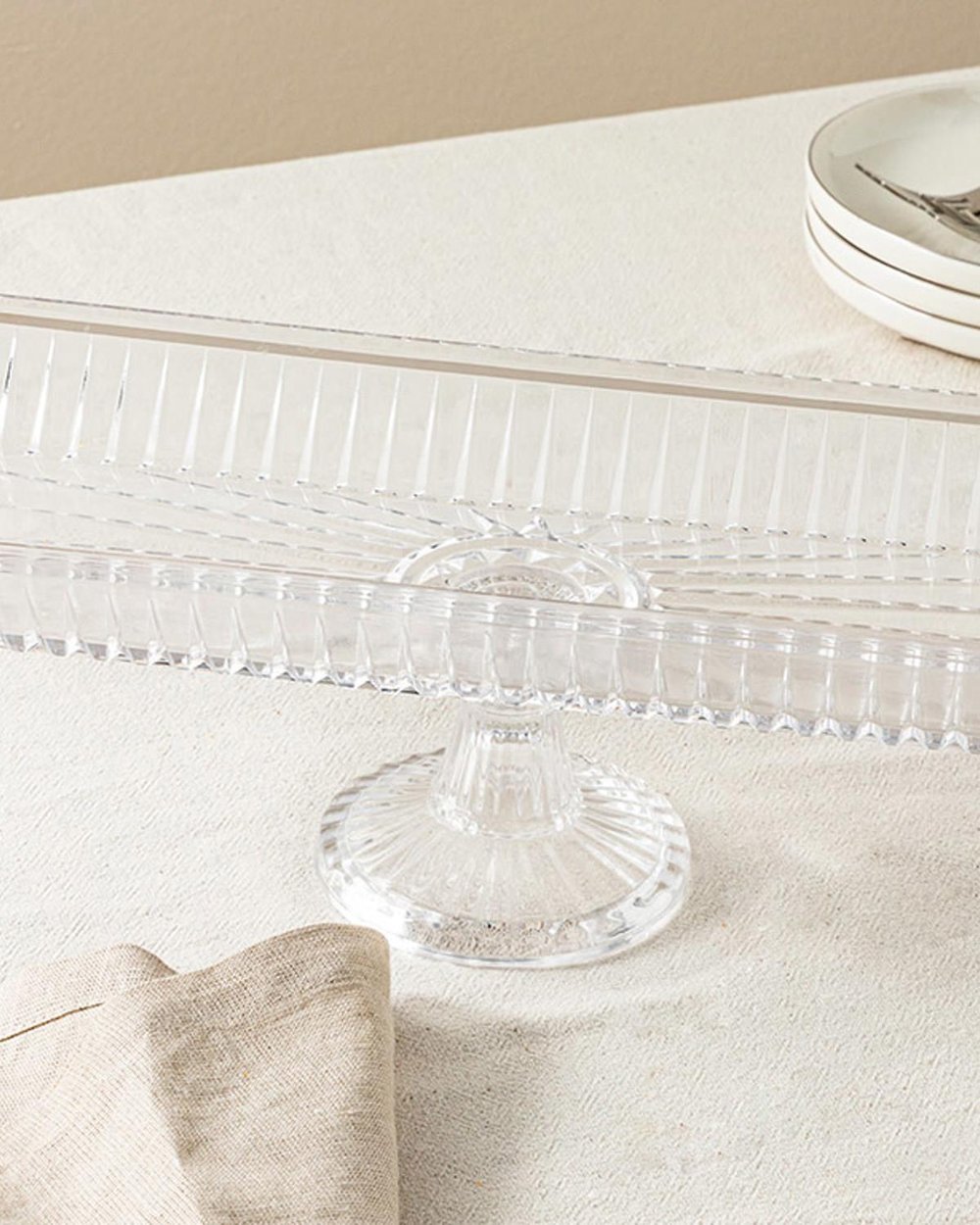 Ponto Glass With Feet Presenter 39x15x12 cm Transparent