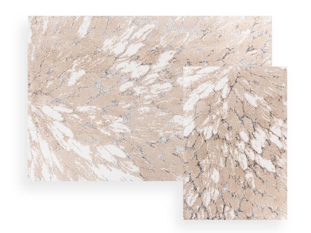 Pure Fleur ПОСТЕЛКА ЗА БАНЯ КО Памучен флош 60x90 cm + 50x60 cm Beige-Gray-Cream