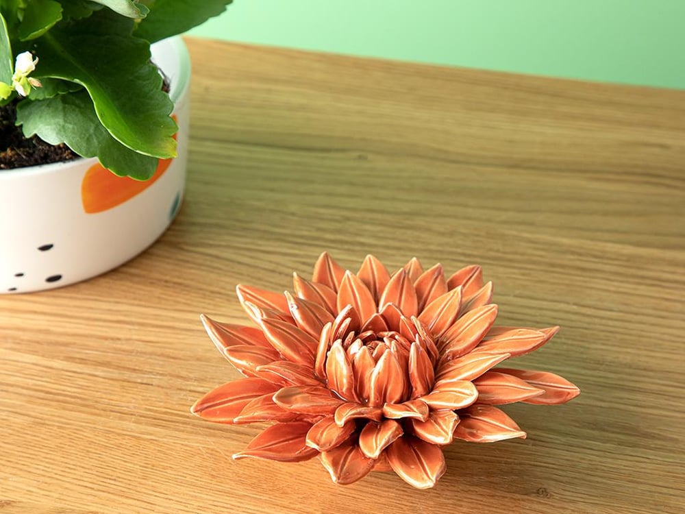 Pure Flowers Decorative Object 15x15x5 cm Orange,