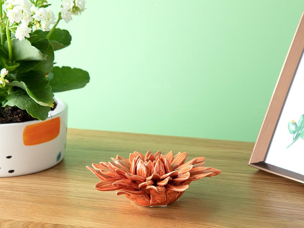 Pure Flowers Decorative Object 15x15x5 cm Orange,