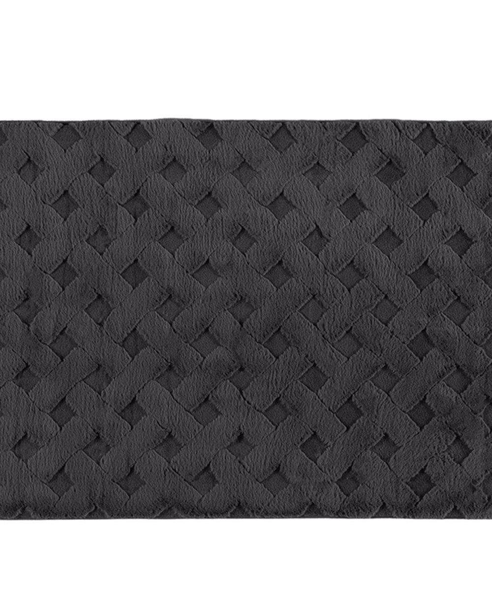 Rabbit Grid Килим Полиестер, Антрацит, 80 X 150 Cm