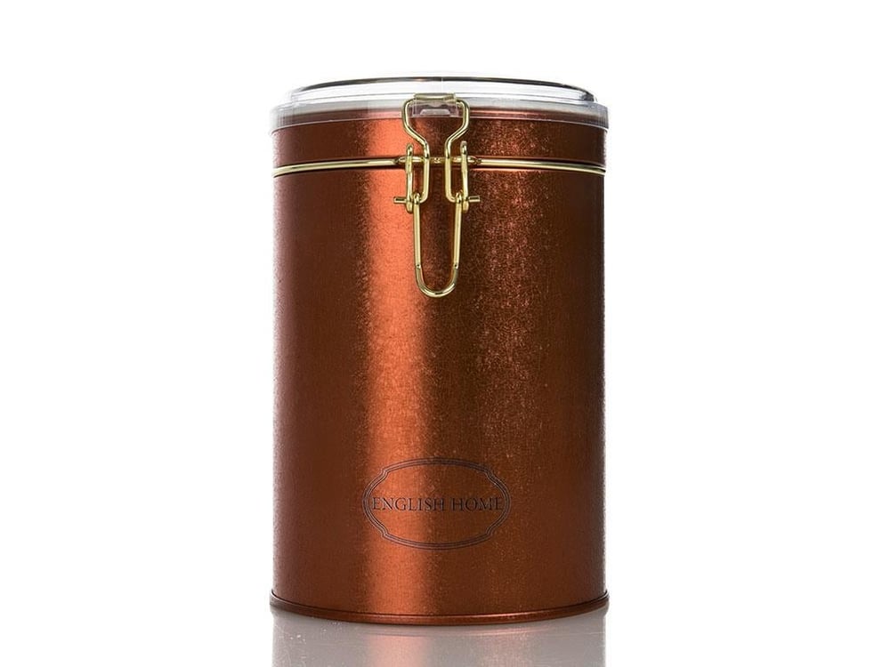 Ramo КУТИЯ ЗА СЪХРАНЕНИЕ Кръгъл с керамичен капак Метален 10,5x15,0 cm Copper