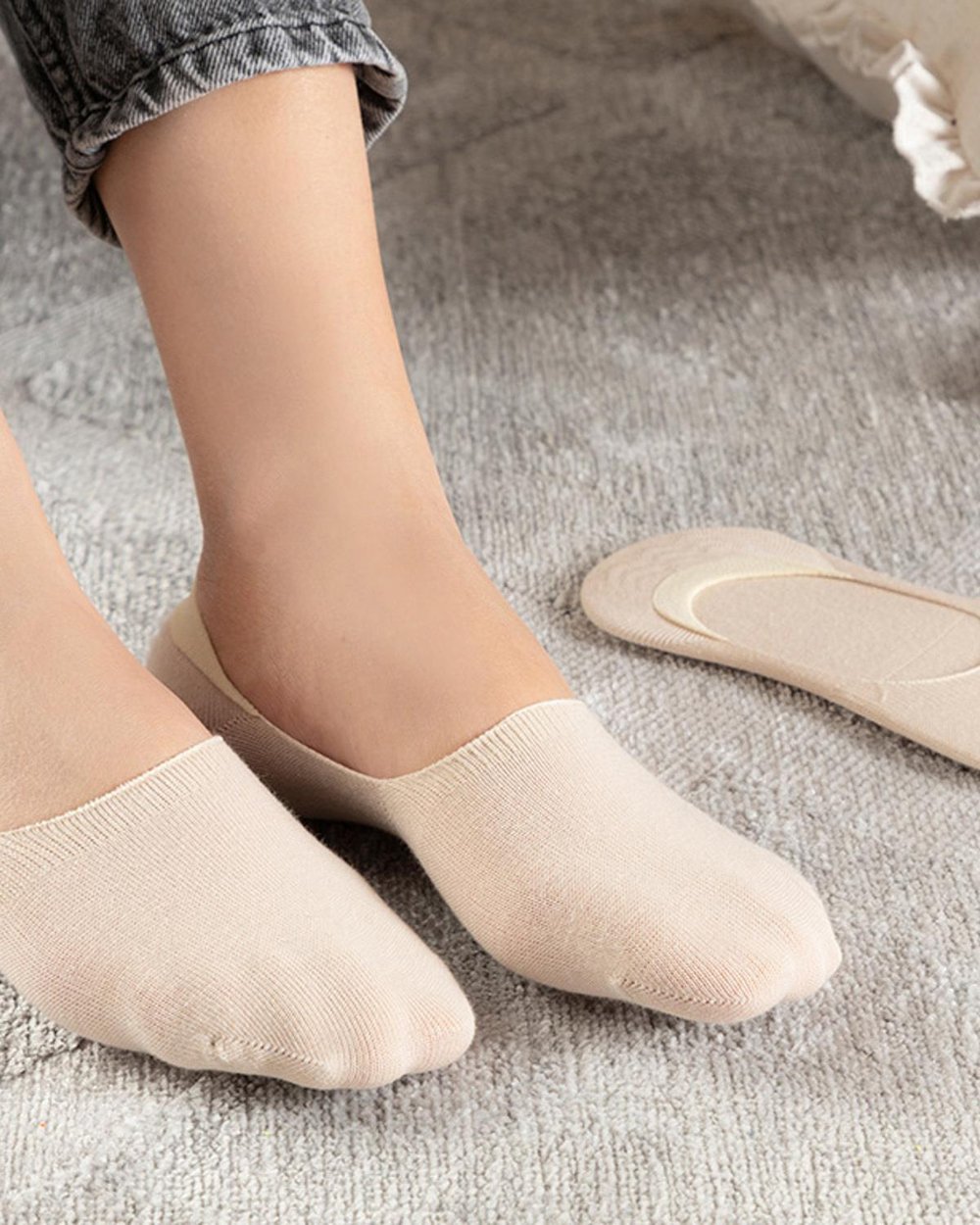 Regular Cotton 2-set Women Ballet Socks Standart Skin