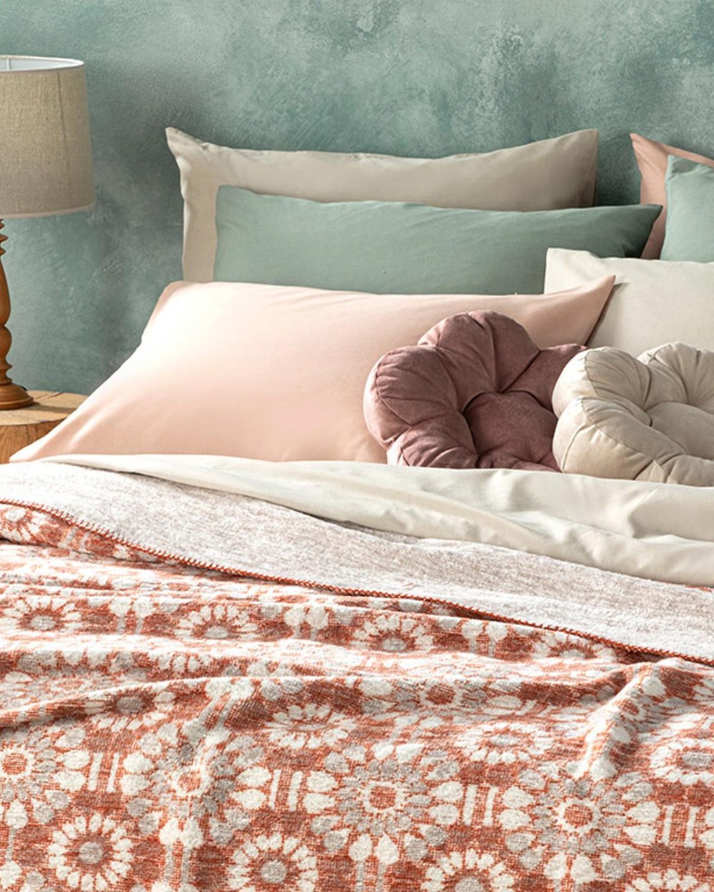 Retro Cotton Single Size Blanket 150x200 cm Orange