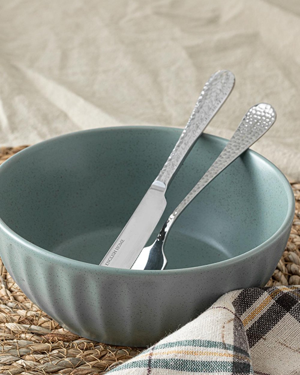 Rhoda Stoneware Bowl 17 cm Green
