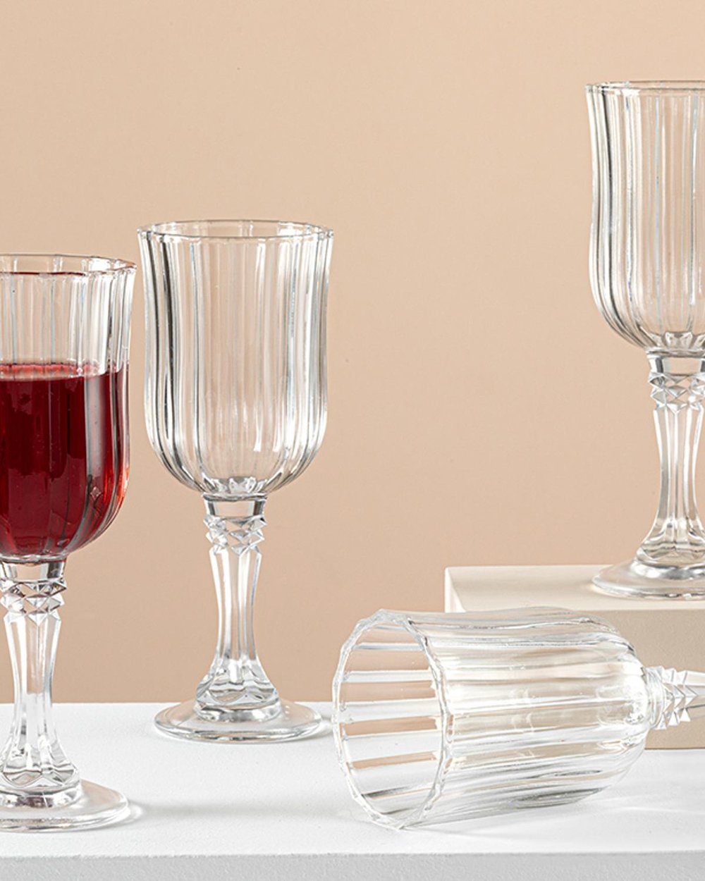 Ricco Glass 4 Set Glass 210 ml Transparent